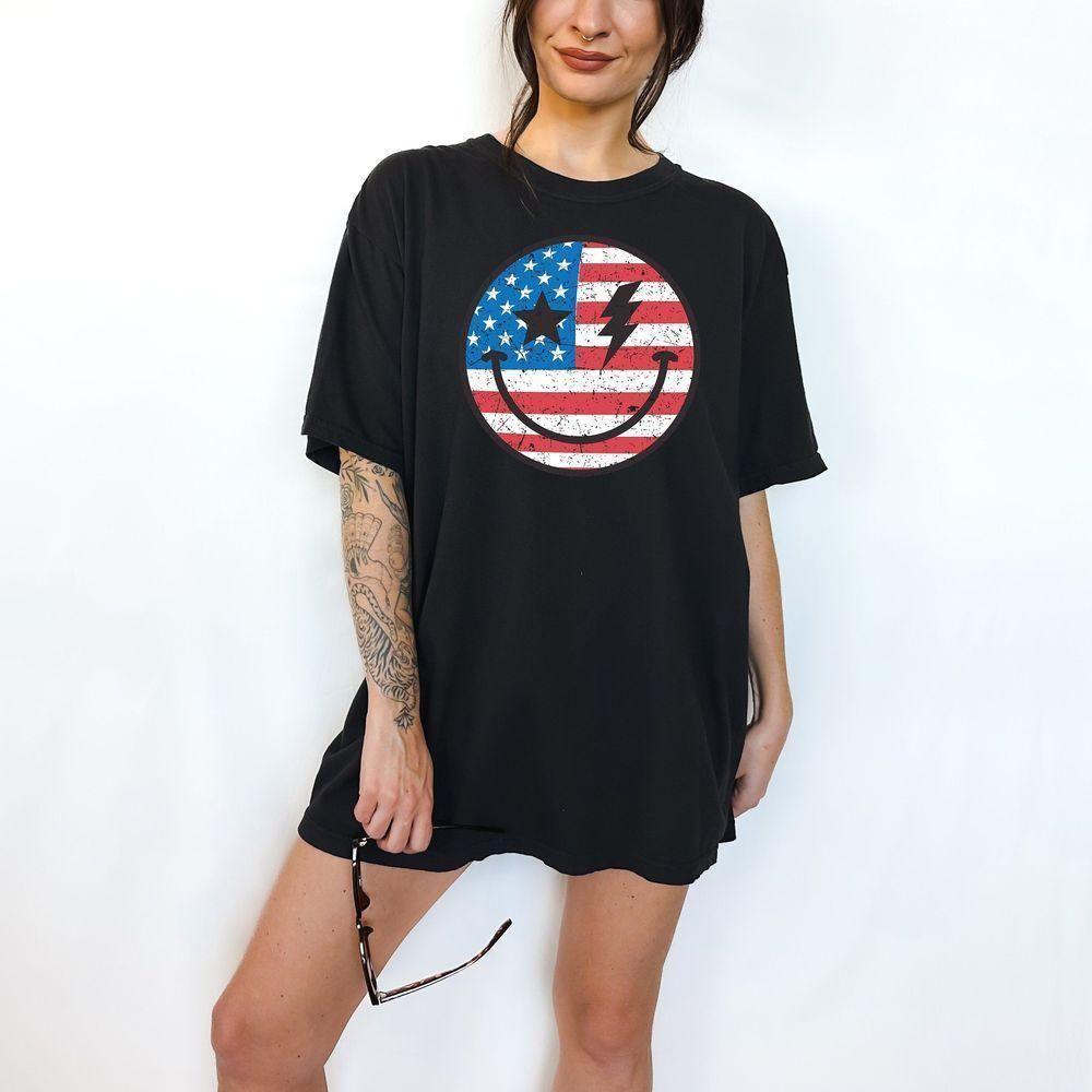 Retro Smile Usa Flag Vuitino Apparel
